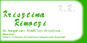 krisztina rimoczi business card